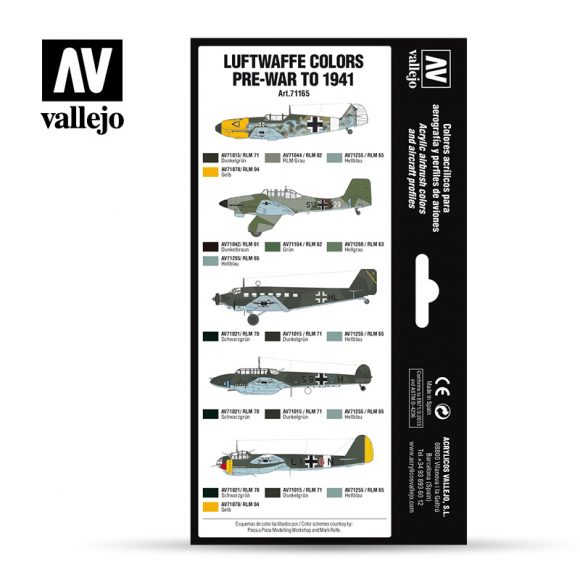 set Vallejo Luftwaffe Colors 1941 TO END-WAR