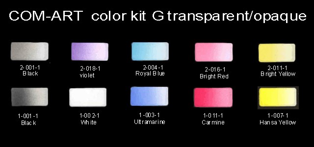 set barev ComArt opaque/transparent kit G 