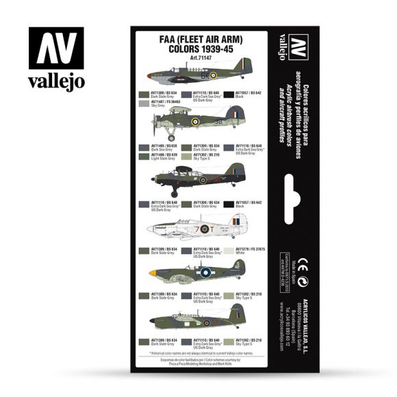 set Vallejo FAA (Fleet Air Arm) Colors 1939-1945