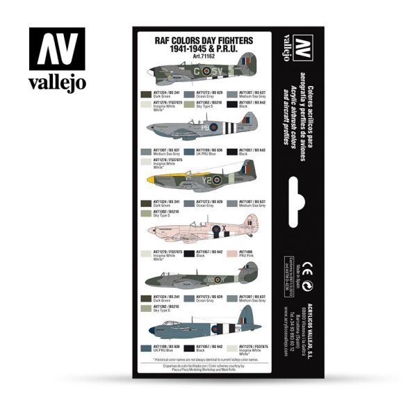 set Vallejo RAF Colors Day Fighters 1941-1945 & P.R.U.
