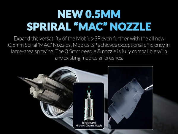 Airbrush pistole Gaahleri Premium GHPM Mobius SP 0,3 + 0,5 mm