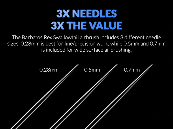 Airbrush pistole Gaahleri Ace GHAC -Swallowtail & Barbatos Rex 0,28 + 0,5 + 0,7 mm