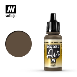 Barva Vallejo Model Air 71038 Camouflage Medium Brown (17ml)