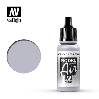 Barva Vallejo Model Air 71065 Steel (17ml)