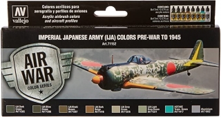 set Vallejo  Air War Imperial Japanese Army IJA Colors pre-war to 1945 