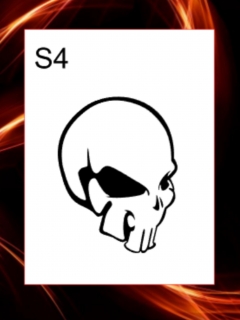 samolepící šablona Skull S4