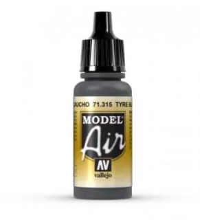 Barva Vallejo Model Air 71315 Tire Black (17ml)
