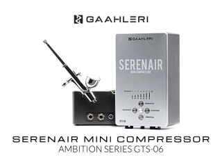 Mini kompresor s airbrush pistolí Gaahleri Ambition GTS-06 Serenair